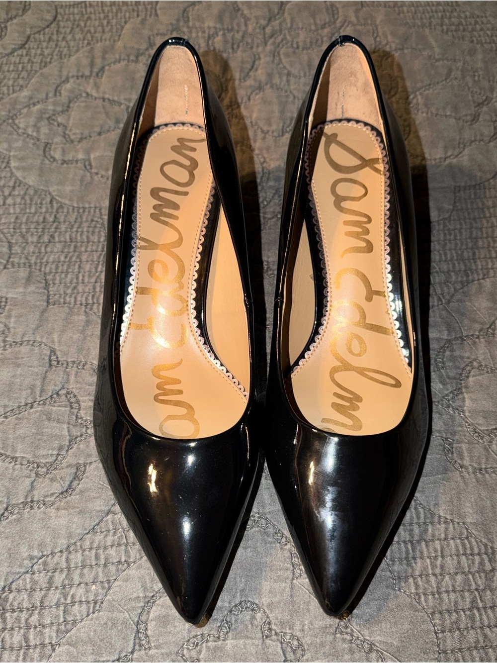 Sam Edelman Dori Kitten Heel Pump-Black Patent Size-8.5